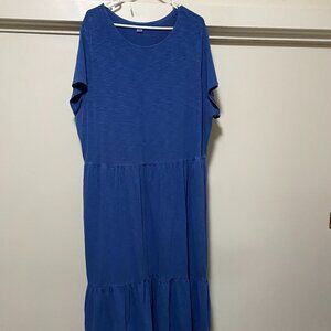 Old Navy short sleeve, blue layered dress w/pockets, size 3X